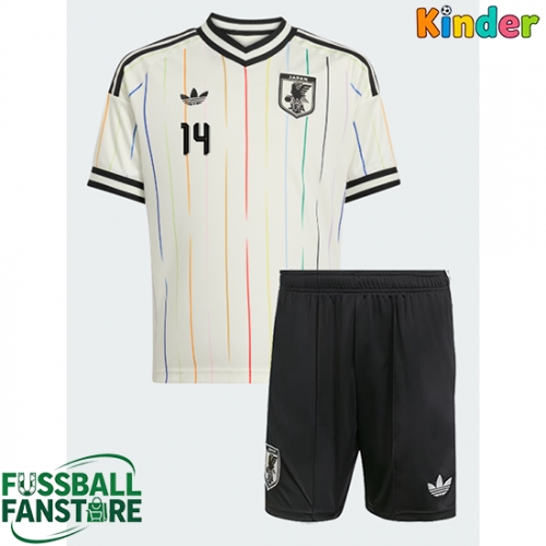 Japan Junya Ito #14 Replik Auswärtstrikot Kinder WM 2026 Kurzarm (+ Kurze Hosen)